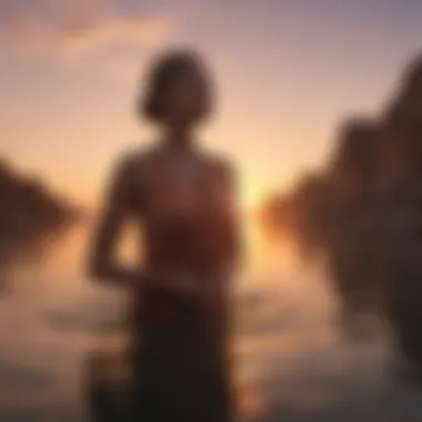 Inner Peace During Transformation A tranquil sunset reflecting inner peace and transformation