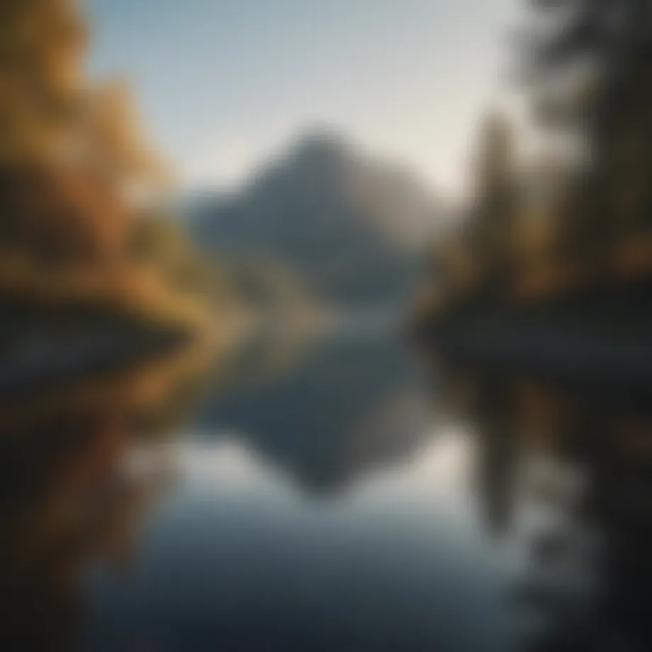 A serene landscape reflecting inner peace and clarity.