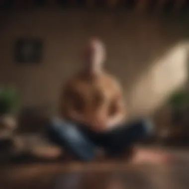 Mindfulness as a Stress Management Tool An individual practicing mindfulness meditation