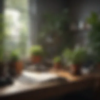Creating a Relaxing Work Environment A serene workspace with plants promoting relaxation