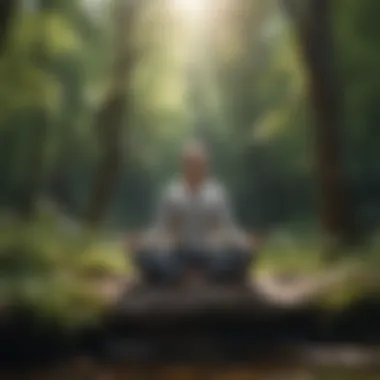 Finding Inner Peace A person meditating in nature, finding inner peace