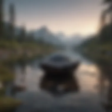 Emotional Tranquility A serene landscape representing emotional tranquility