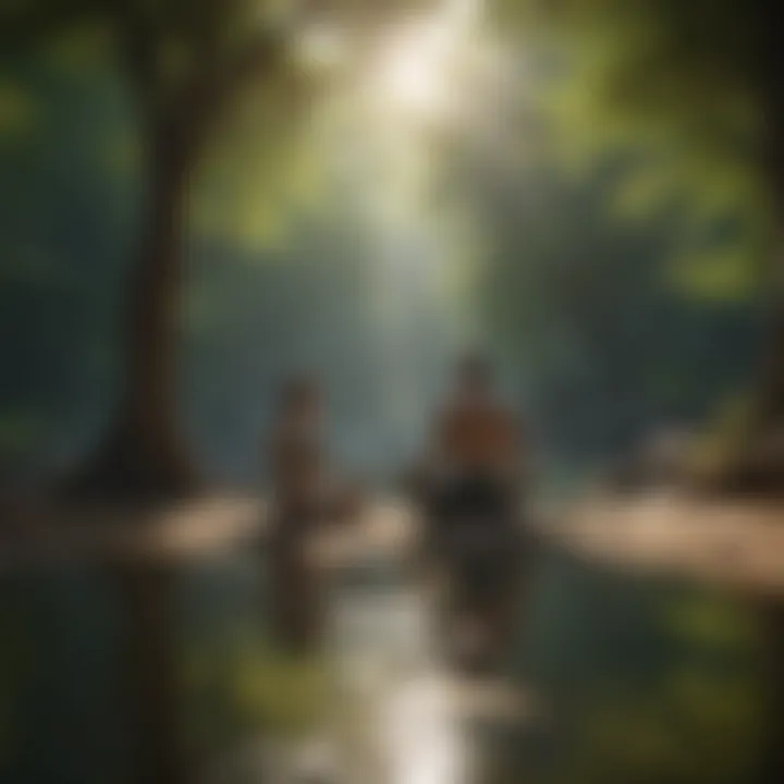 A calming scene representing meditation techniques