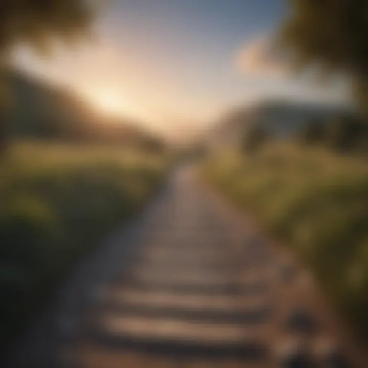 A pathway leading to a brighter horizon