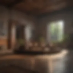 Team collaborating in a serene environment
