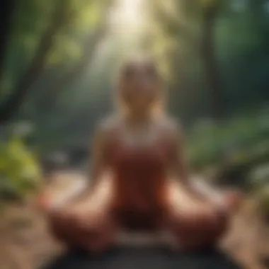 A person meditating in nature, embodying mindfulness