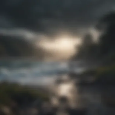 Finding Calm in the Storm A serene landscape representing tranquility amidst chaos