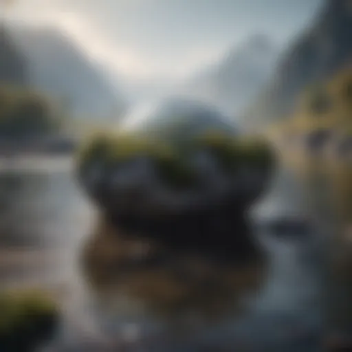 A serene landscape representing tranquility amidst chaos