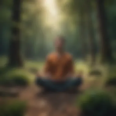 Mindfulness in Nature A person meditating in nature, illustrating mindfulness and awareness