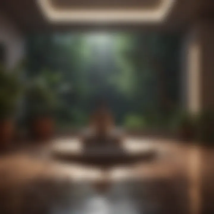 A tranquil meditation space promoting mindfulness and emotional healing