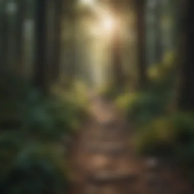 A calming forest pathway representing the journey