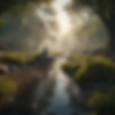 A Journey to Inner Peace A serene landscape symbolizing inner peace and clarity