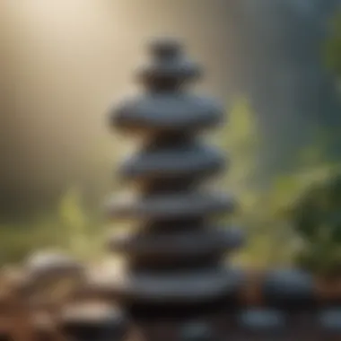 A balanced stone stack symbolizing harmony