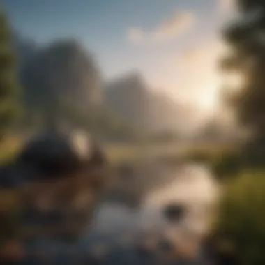 Finding Inner Calm A serene landscape representing inner peace.