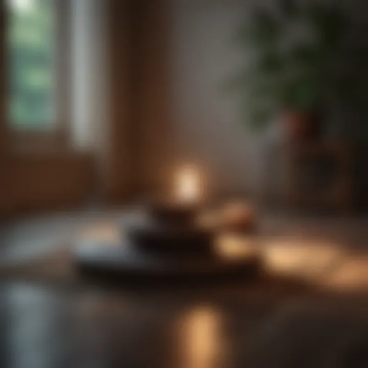 Soft lighting and quiet ambiance for meditation