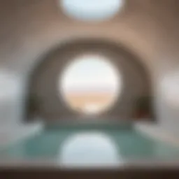 Interior view of a tranquil salt deprivation tank