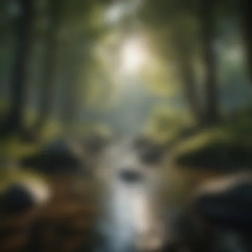 A serene landscape promoting tranquility