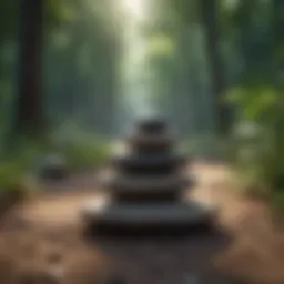 A serene landscape depicting tranquility and focus for meditation