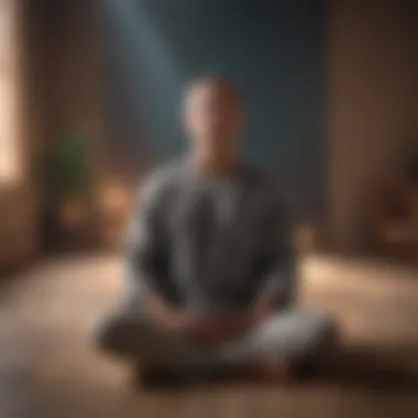 Meditation and Inner Peace A calm individual meditating with a radiant aura