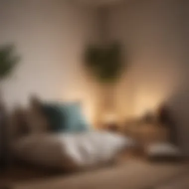 Cozy Corner for Relaxing Meditation A cozy corner with cushions and soft lighting for meditation