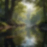 A serene landscape with soothing colors that evoke calmness