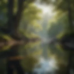 A serene landscape with soothing colors that evoke calmness