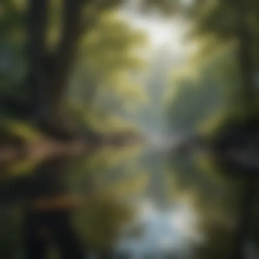 A serene landscape with soothing colors that evoke calmness