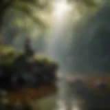 A serene nature scene illustrating mindfulness
