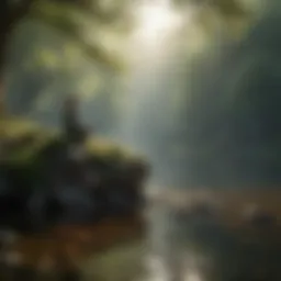 A serene nature scene illustrating mindfulness