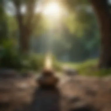 Inner Peace Visualization Close-up of a tranquil mind and calm surroundings