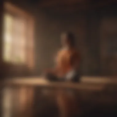 Mindfulness Meditation Session Individual engaging in meditation practice