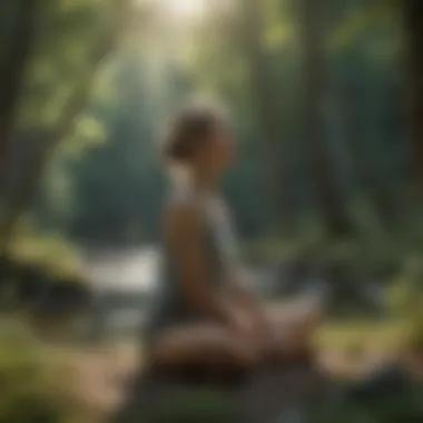 Embracing Mindfulness in Nature Calm nature scene promoting mindfulness
