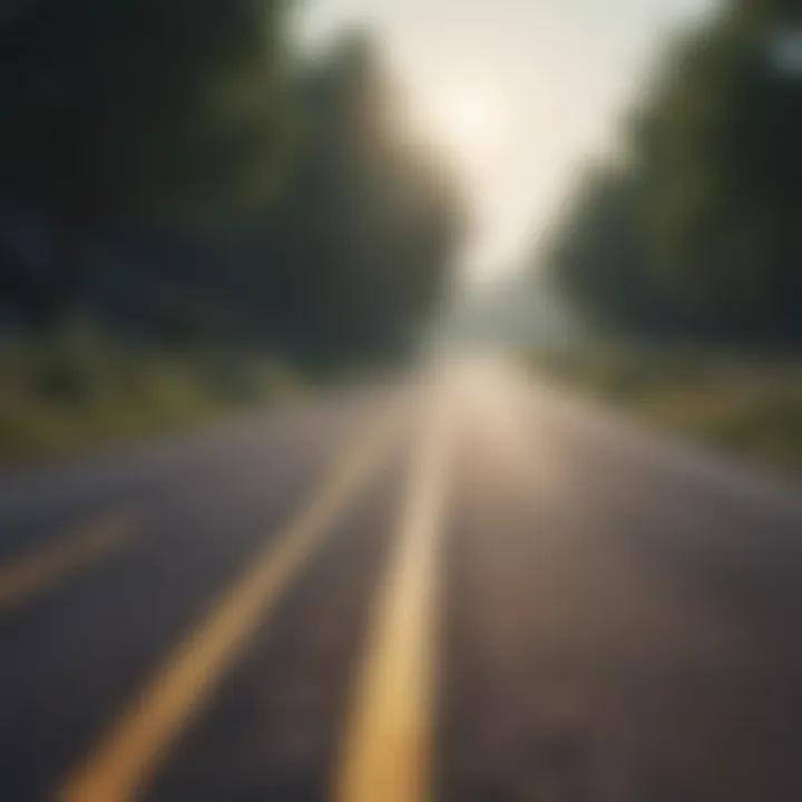 An open road representing the journey of personal growth