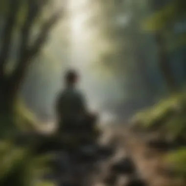 Embracing Mindfulness in Nature A serene landscape promoting mindfulness