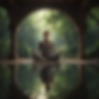 Meditation for Self-Reflection A person meditating in a tranquil setting