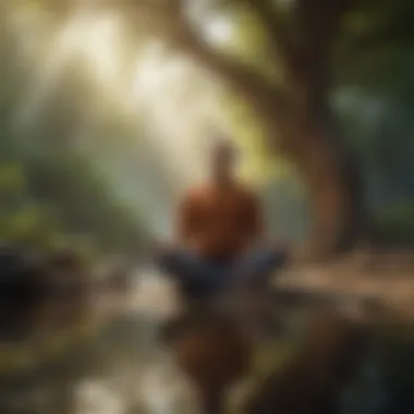 The Art of Mindfulness A person meditating in a tranquil environment