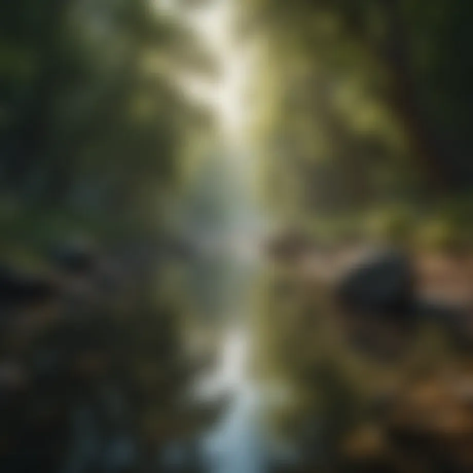 A serene landscape representing personal growth