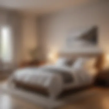 Ideal Sleep Environment A serene bedroom environment conducive to sleep.