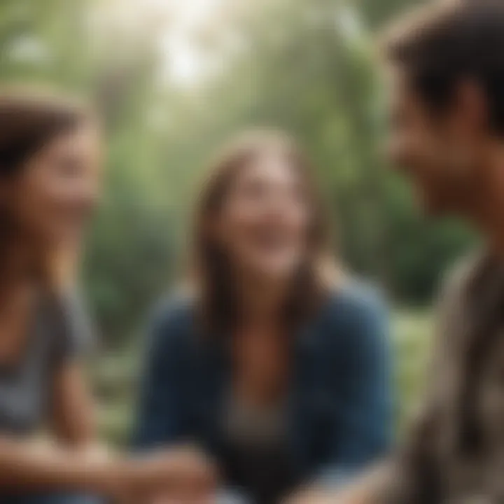 A joyful gathering of friends enjoying outdoor activities