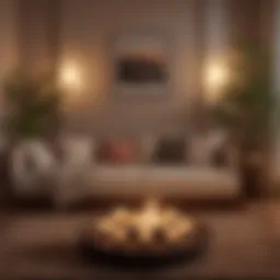 Tranquil meditation space with candles and cushions