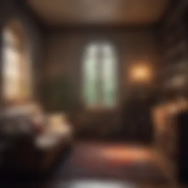 Cozy reading nook with soft lighting and peaceful ambiance