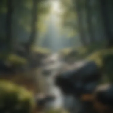 A serene landscape illustrating tranquility