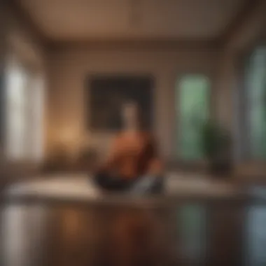 Mindfulness Through Meditation A person meditating in a quiet room, embodying mindfulness.