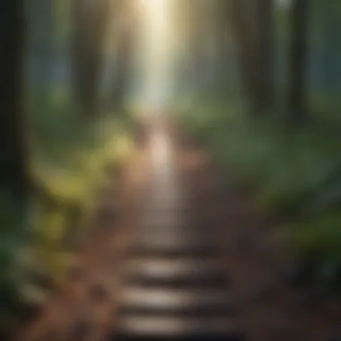 A pathway in a forest representing the journey towards healthier choices.