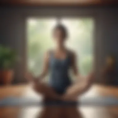 A person practicing yoga for mental wellness