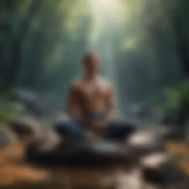Mindfulness and Meditation Practice A peaceful meditation scene illustrating mindfulness and inner peace.