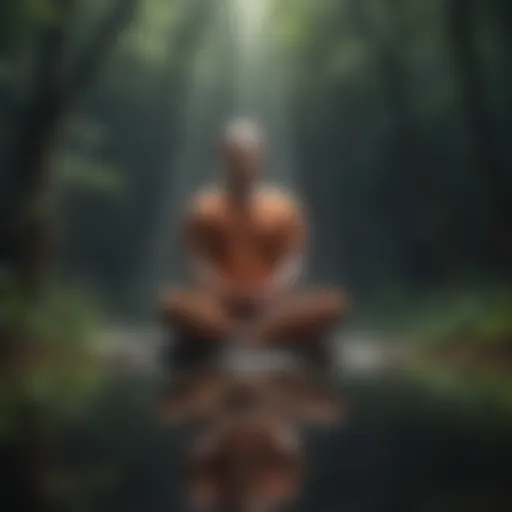 Conceptual illustration of a mind in meditation