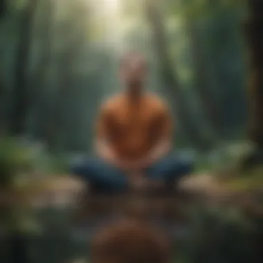 A person meditating to foster mindfulness