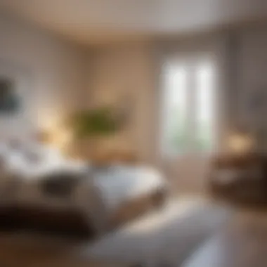 Creating a Calm Bedroom Environment Tranquil bedroom with soft lighting and calming decor
