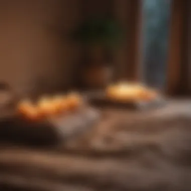Close-up of serene meditation space with candles and cushions